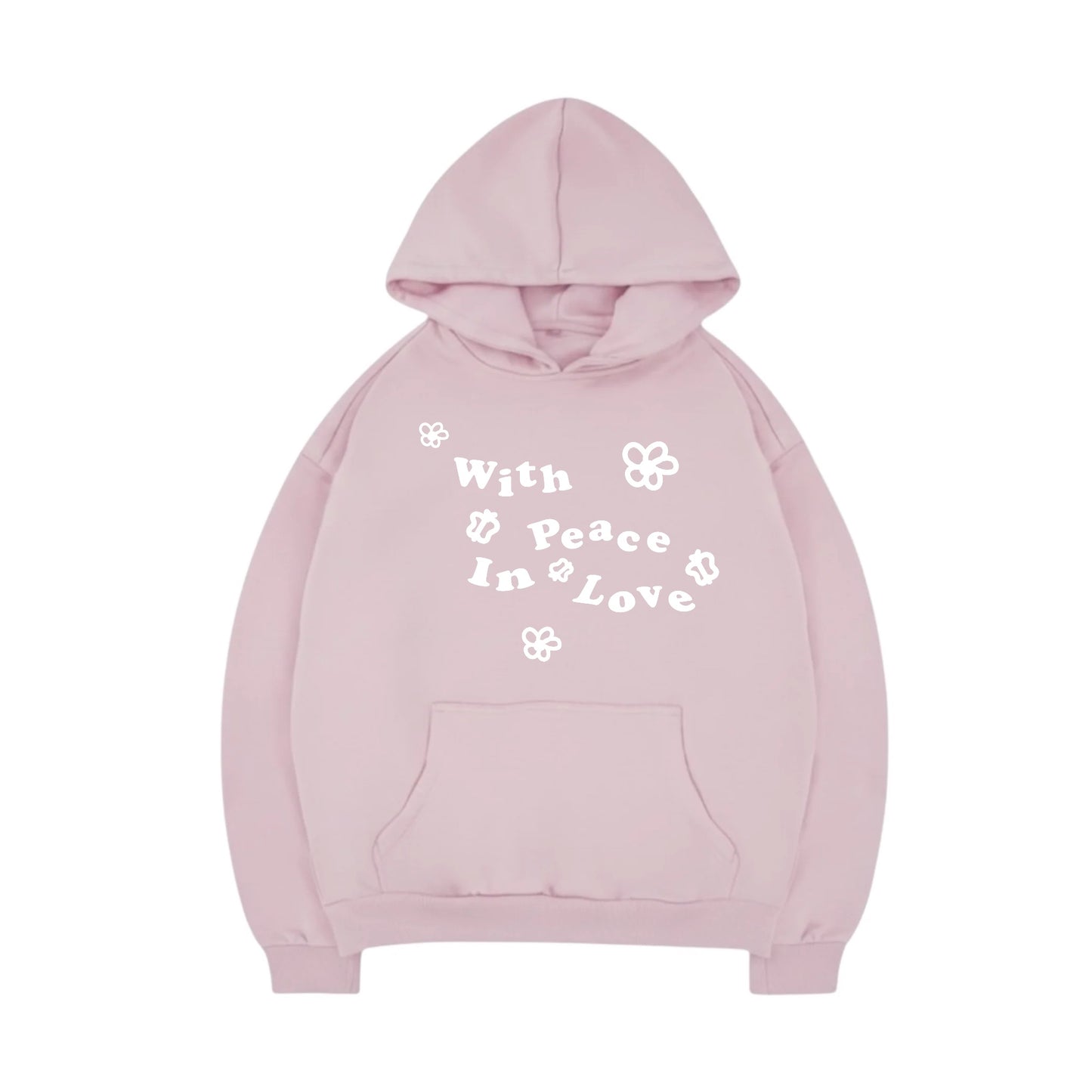 BOXY HOODIE PEACE (PINK)