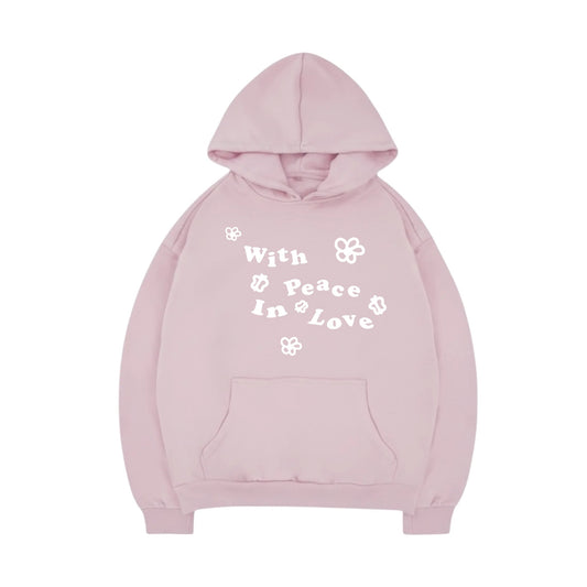 BOXY HOODIE PEACE (PINK)
